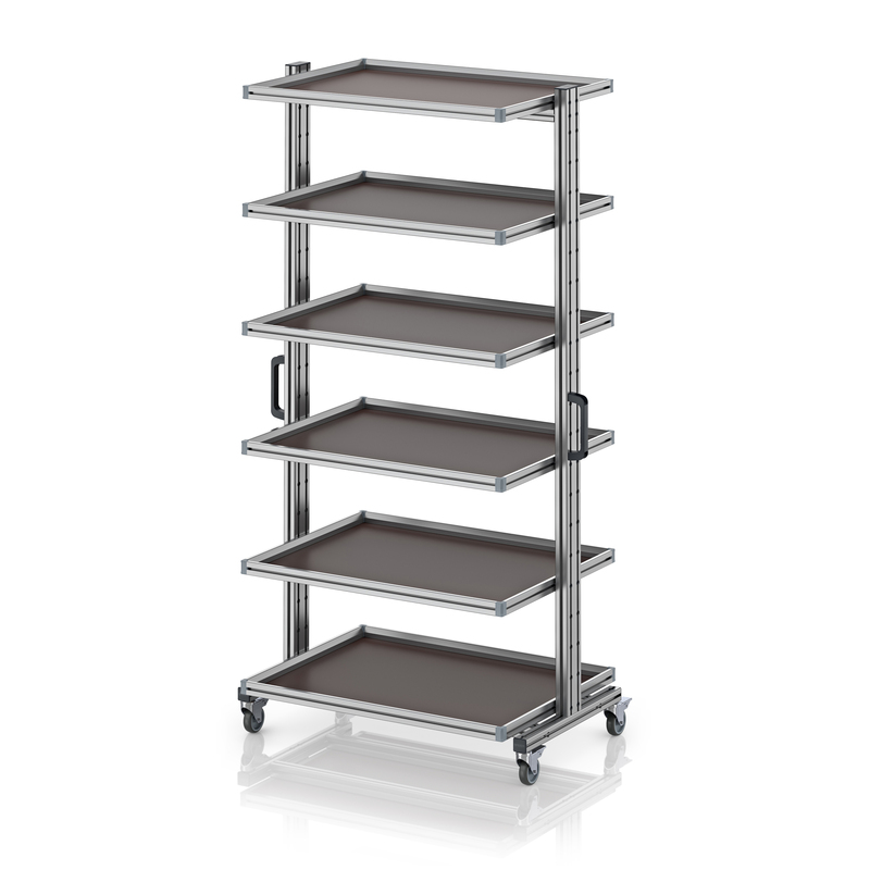 AUER Packaging Systémový přepravní vozík pro euro přepravku 80 x 60, výška 200 cm, bez výsuvu EG SW 200-1 86 U